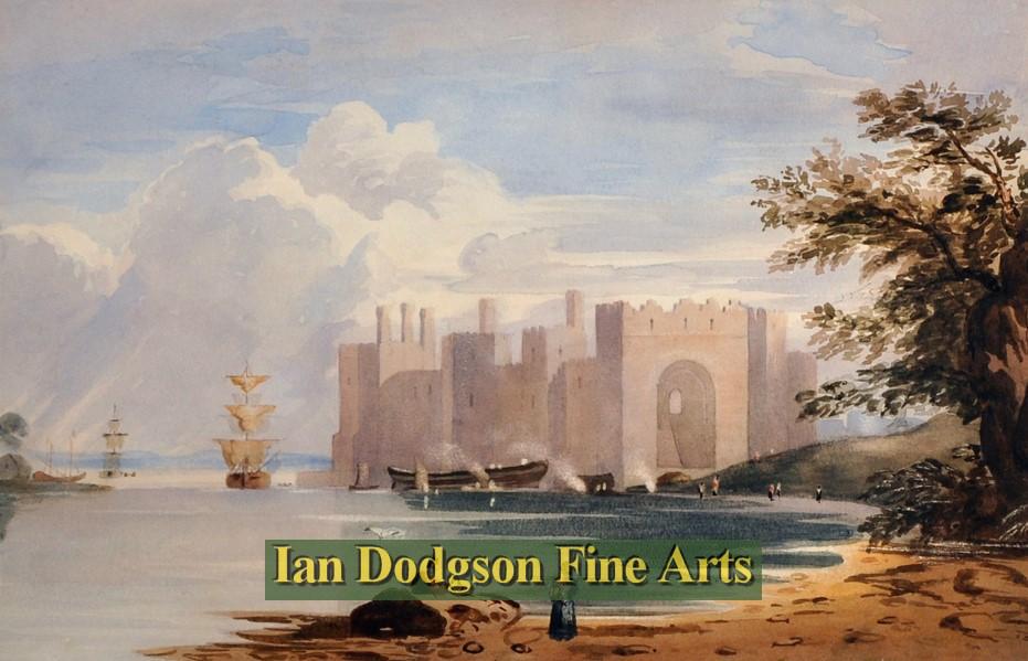 John Varley - Caernarfon Castle, Wales Watercolour (c1830)