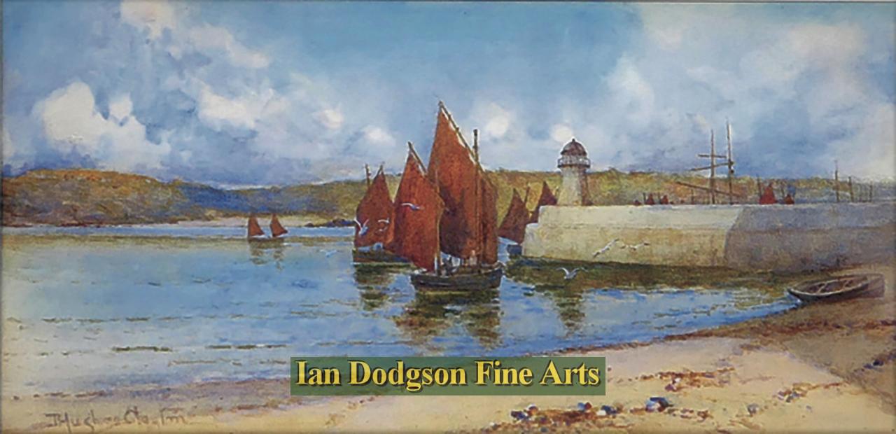 Joseph Hughes Clayton - Coming into Harbour, Anglesey. Watercolour (c1920)