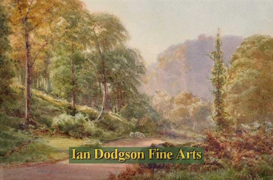 James Whaite - Road to Dolwyddelan, North Wales Watercolour (c1910)