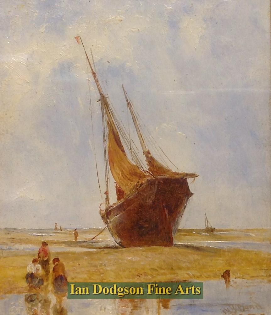 William Joseph Julius Caesar Bond - Anchored Oil on board (c1900)