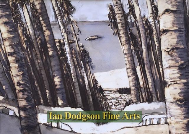 Jeremy Cullimore - View of Puffin Island from Moel-y-Ci Ink on paper (2020)