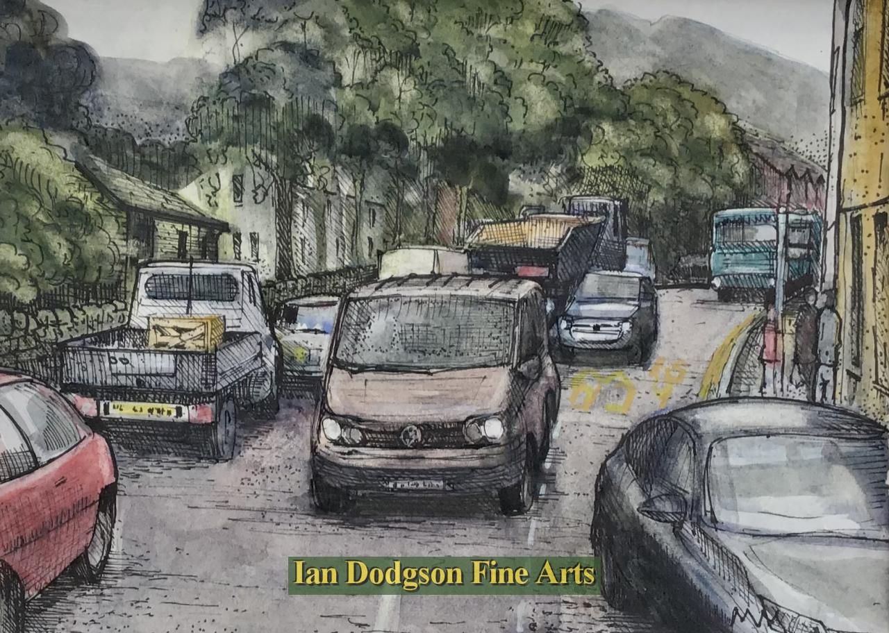 Martin Morley - High Street, Bethesda Pen & Wash (2020)