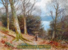 'James Henry Crossland R.A. R.C.A. - In the woods above the ferry, Windermere